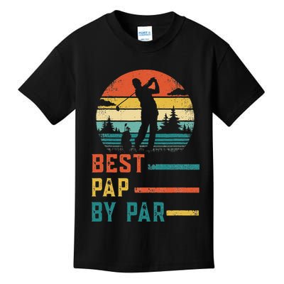 Fathers Day Best Pap By Par Golf Gifts For Dad Grandpa Kids T-Shirt