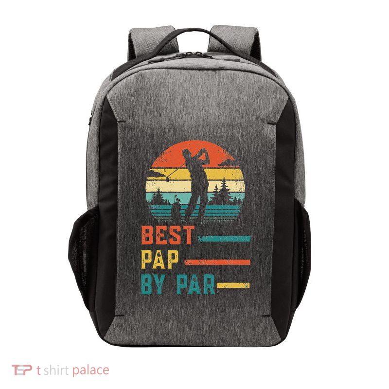 Fathers Day Best Pap By Par Golf Gifts For Dad Grandpa Vector Backpack