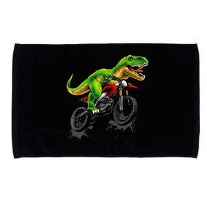 Funny Dirt Bike For Boy Dinosaur Motorcycle Riding Microfiber Hand Towel