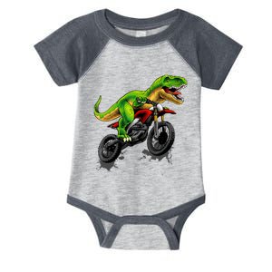 Funny Dirt Bike For Boy Dinosaur Motorcycle Riding Infant Baby Jersey Bodysuit