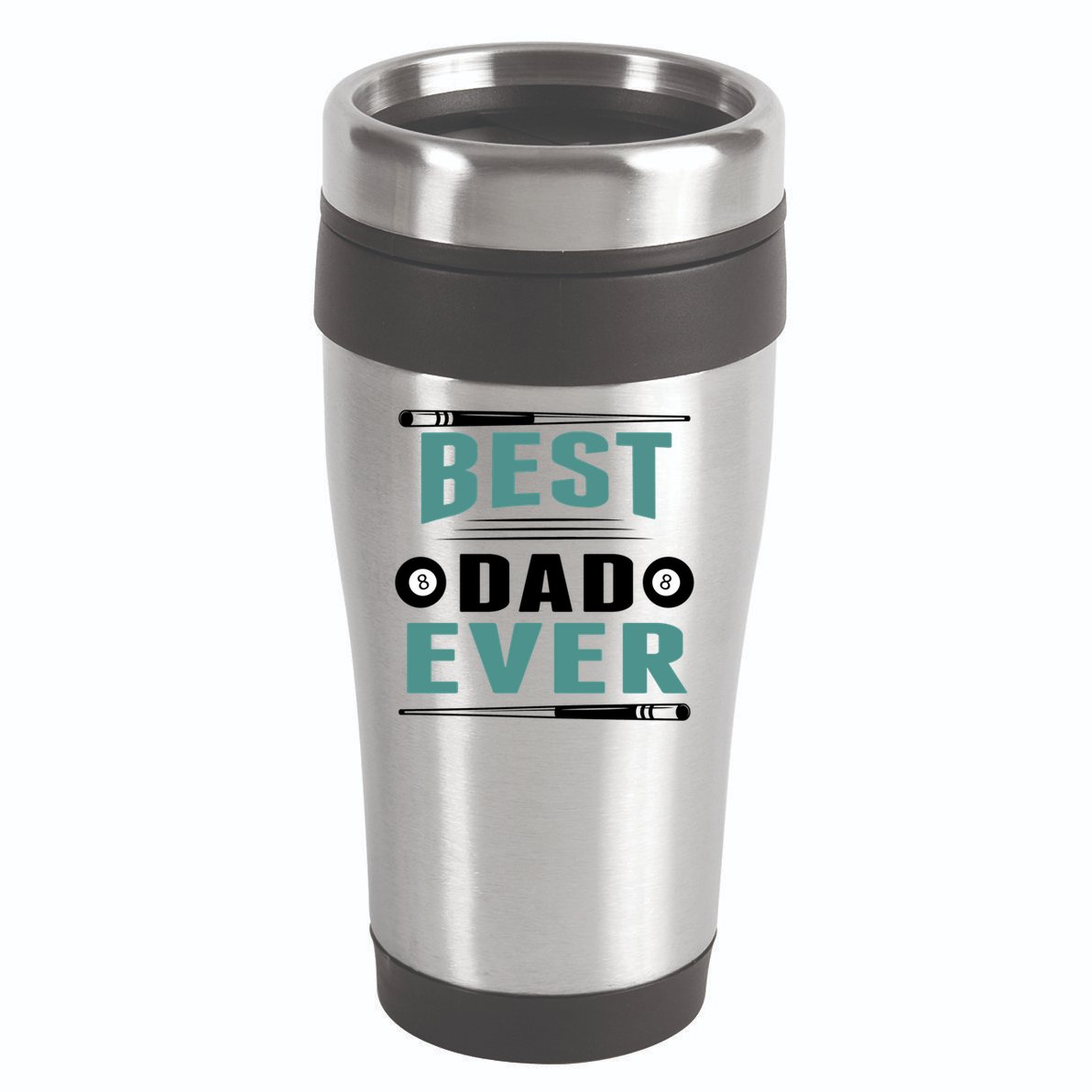 Father's Day Best Dad Ever Funny Pool Players Billiards Gift For Dad 16oz Travel Tumbler