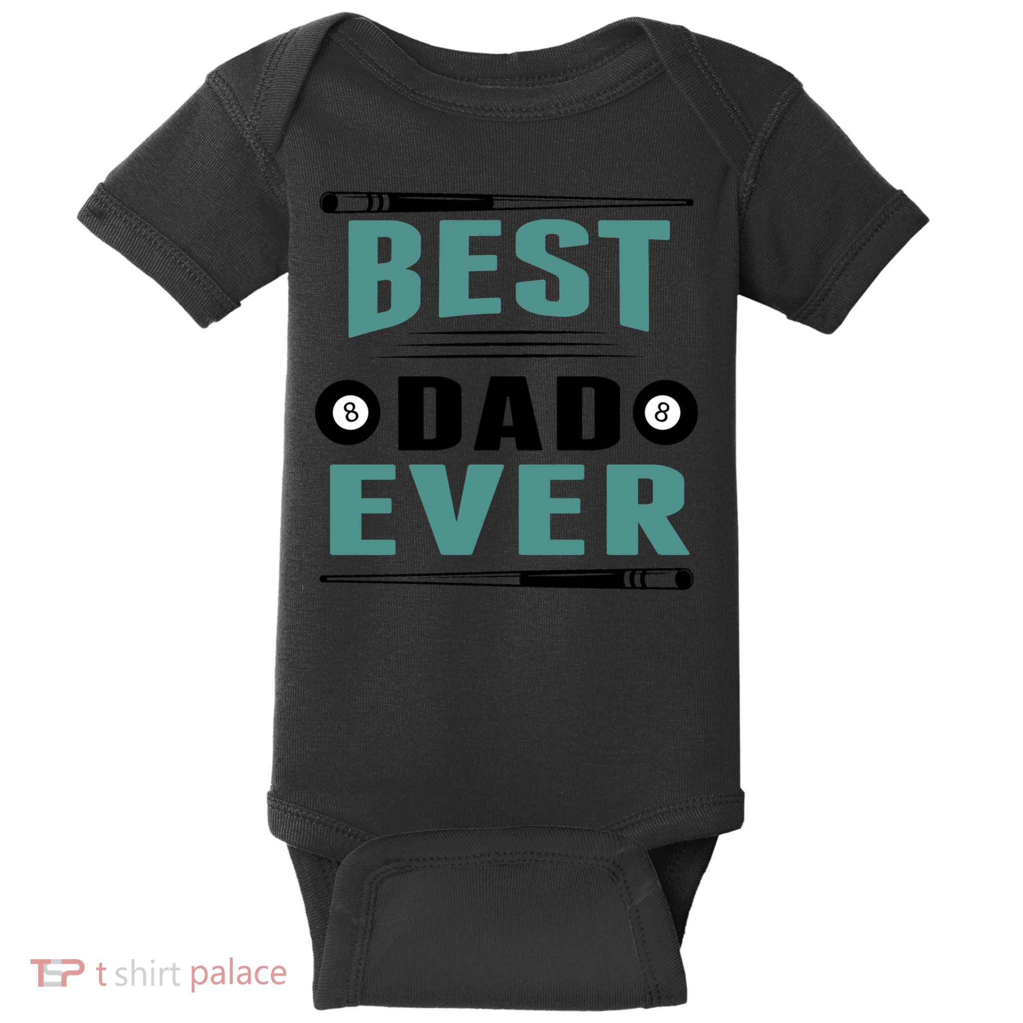 Father's Day Best Dad Ever Funny Pool Players Billiards Gift For Dad Baby Bodysuit