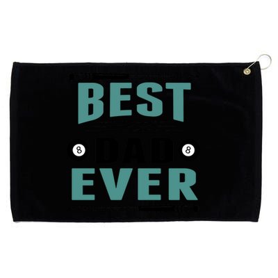 Father's Day Best Dad Ever Funny Pool Players Billiards Gift For Dad Grommeted Golf Towel