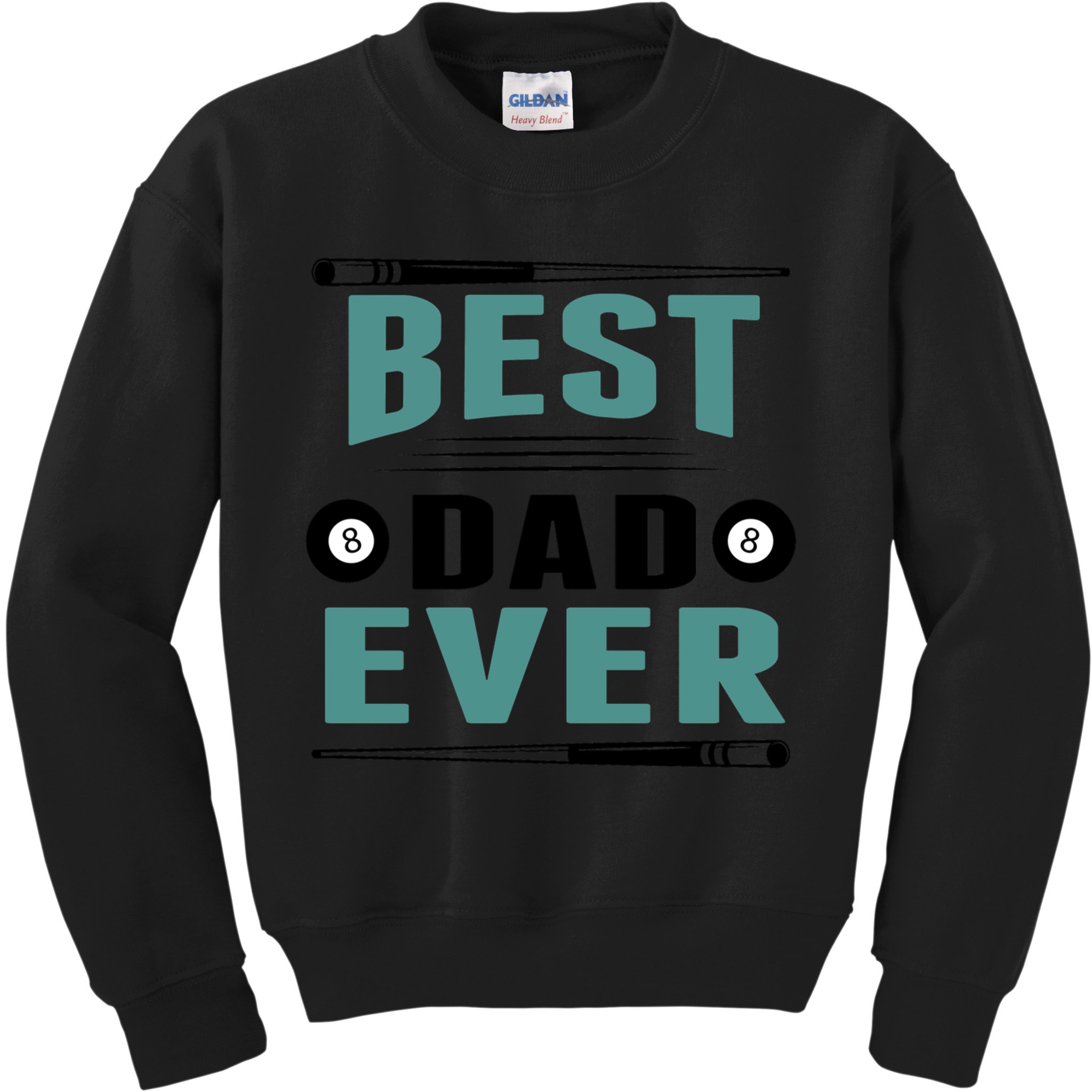 Father's Day Best Dad Ever Funny Pool Players Billiards Gift For Dad Kids Sweatshirt