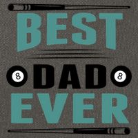 Father's Day Best Dad Ever Funny Pool Players Billiards Gift For Dad Cotton Canvas Backpack