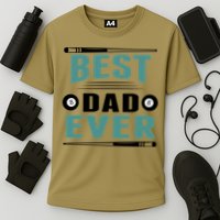 Father's Day Best Dad Ever Funny Pool Players Billiards Gift For Dad Cooling Performance Crew T-Shirt