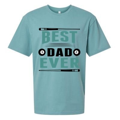 Father's Day Best Dad Ever Funny Pool Players Billiards Gift For Dad Sueded Cloud Jersey T-Shirt