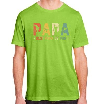 Fathers Day Best Papa By Par Golf Gift Papa Golf Adult ChromaSoft Performance T-Shirt