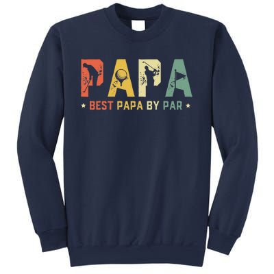 Fathers Day Best Papa By Par Golf Gift Papa Golf Sweatshirt