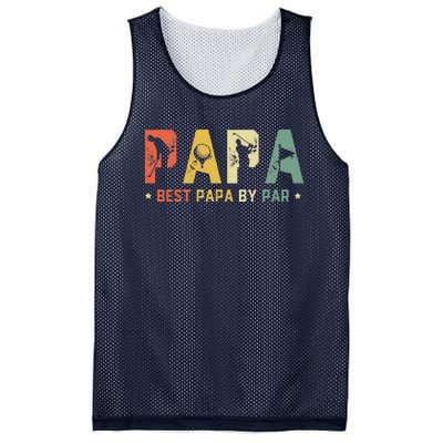 Fathers Day Best Papa By Par Golf Gift Papa Golf Mesh Reversible Basketball Jersey Tank