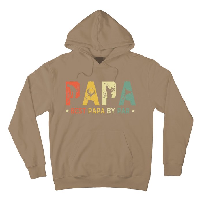 Fathers Day Best Papa By Par Golf Gift Papa Golf Hoodie