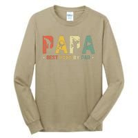 Fathers Day Best Papa By Par Golf Gift Papa Golf Tall Long Sleeve T-Shirt