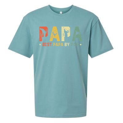 Fathers Day Best Papa By Par Golf Gift Papa Golf Sueded Cloud Jersey T-Shirt