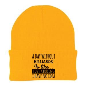 Father's Day Billiards A Day Without Billiards Is Like Gift For Dad Knit Cap Winter Beanie