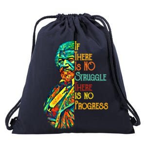 Frederick Douglass Black Leader Quote Cool Gift Black History Month Gift Drawstring Bag