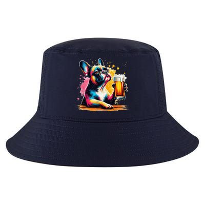 French Dog Beer Drinker Funny French Bulldog Cool Comfort Performance Bucket Hat