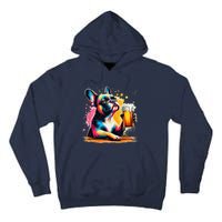 French Dog Beer Drinker Funny French Bulldog Tall Hoodie