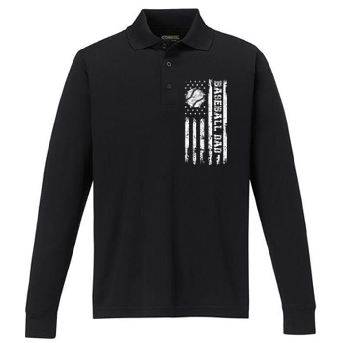 Fathers Day Baseball Dad Gifts Dad Men Baseball Wife Son Performance Long Sleeve Polo