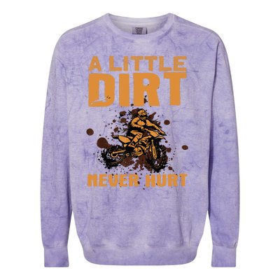 Funny Dirt Bike For Motocross Dirtbike Lover Colorblast Crewneck Sweatshirt