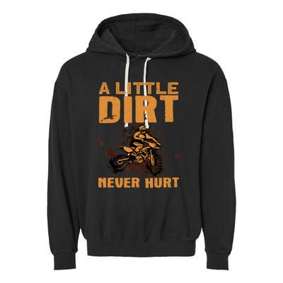 Funny Dirt Bike For Motocross Dirtbike Lover Garment-Dyed Fleece Hoodie