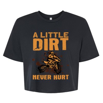 Funny Dirt Bike For Motocross Dirtbike Lover Bella+Canvas Jersey Crop Tee