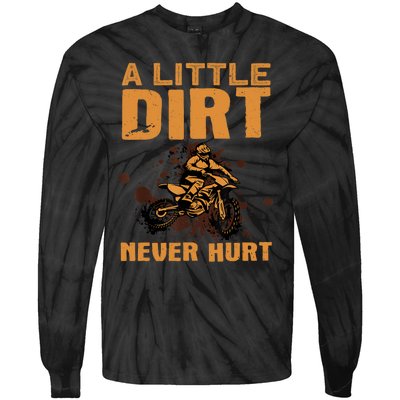 Funny Dirt Bike For Motocross Dirtbike Lover Tie-Dye Long Sleeve Shirt