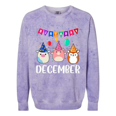 Funny December Birthday Colorblast Crewneck Sweatshirt