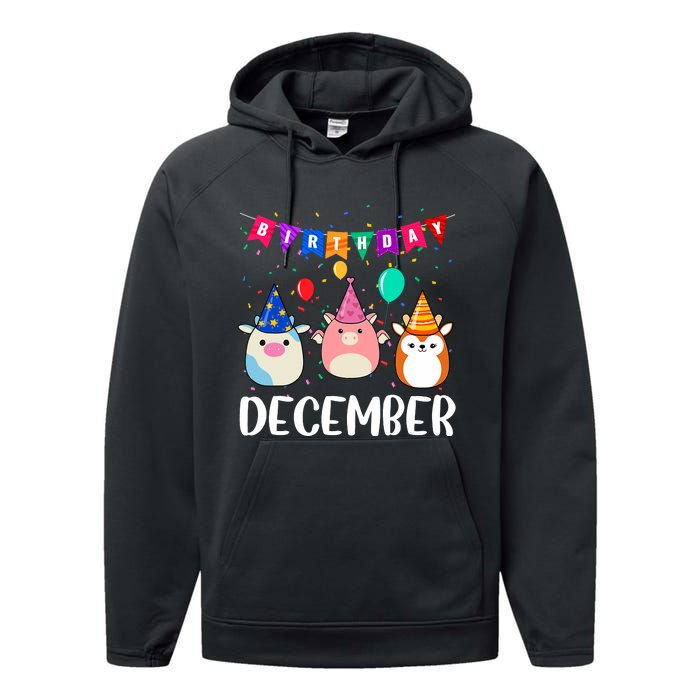 Funny December Birthday Performance Fleece Hoodie