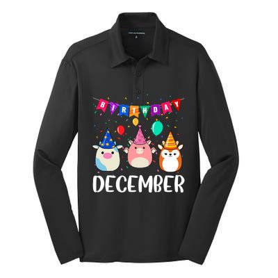 Funny December Birthday Silk Touch Performance Long Sleeve Polo