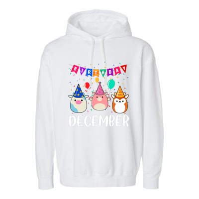 Funny December Birthday Garment-Dyed Fleece Hoodie