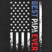 Fathers Day Best Papa Ever With US American Flag 7 Panel Mesh Trucker Snapback Hat
