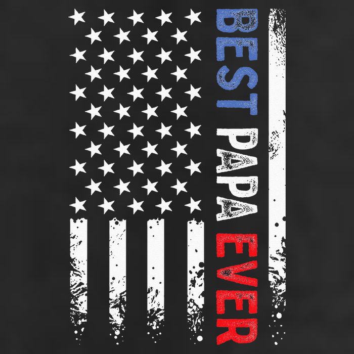 Fathers Day Best Papa Ever With US American Flag 7 Panel Mesh Trucker Snapback Hat