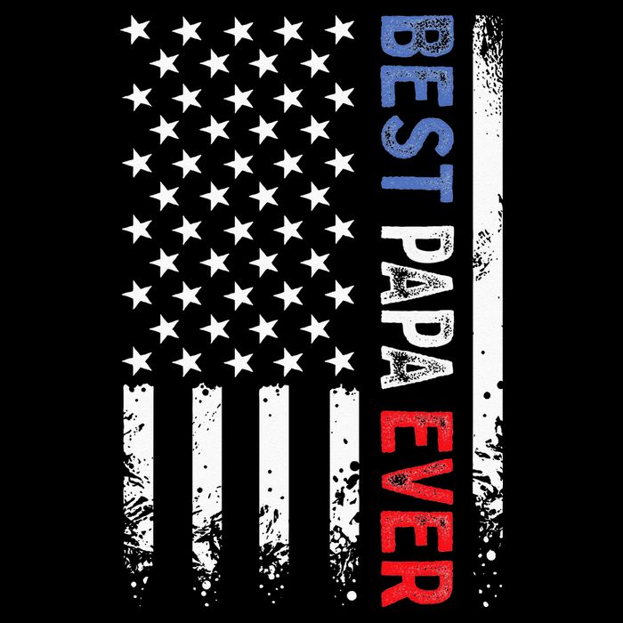 Fathers Day Best Papa Ever With US American Flag Cooling Performance Crew T-Shirt