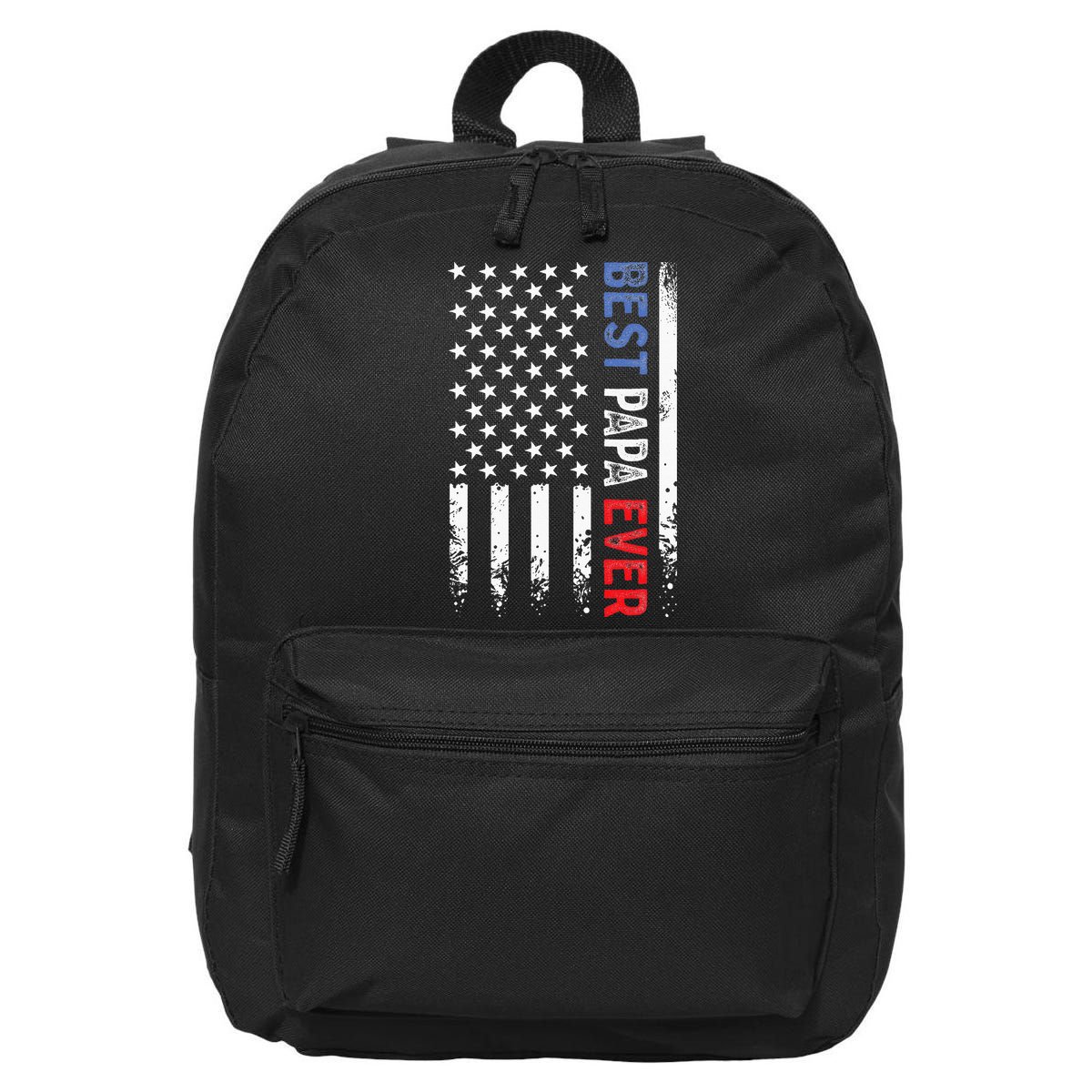 Fathers Day Best Papa Ever With US American Flag 16 in Basic Backpack