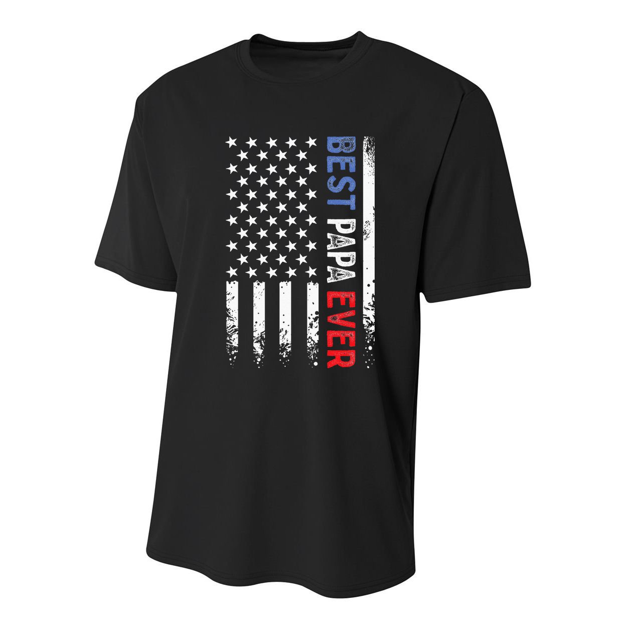 Fathers Day Best Papa Ever With US American Flag Youth Performance Sprint T-Shirt