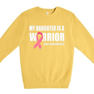 Funny Daughter Breast Cancer Breast Cancer Warrior Premium Crewneck Sweatshirt