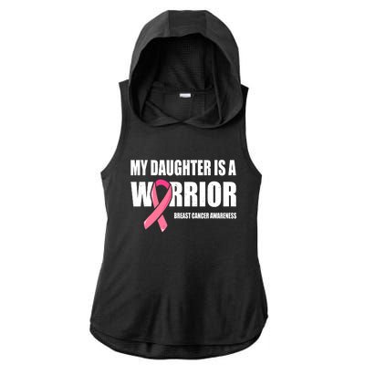 Funny Daughter Breast Cancer Breast Cancer Warrior Ladies PosiCharge Tri-Blend Wicking Draft Hoodie Tank