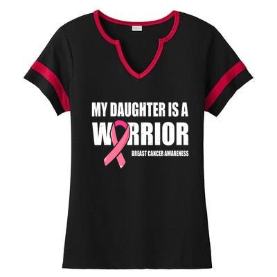 Funny Daughter Breast Cancer Breast Cancer Warrior Ladies Halftime Notch Neck Tee