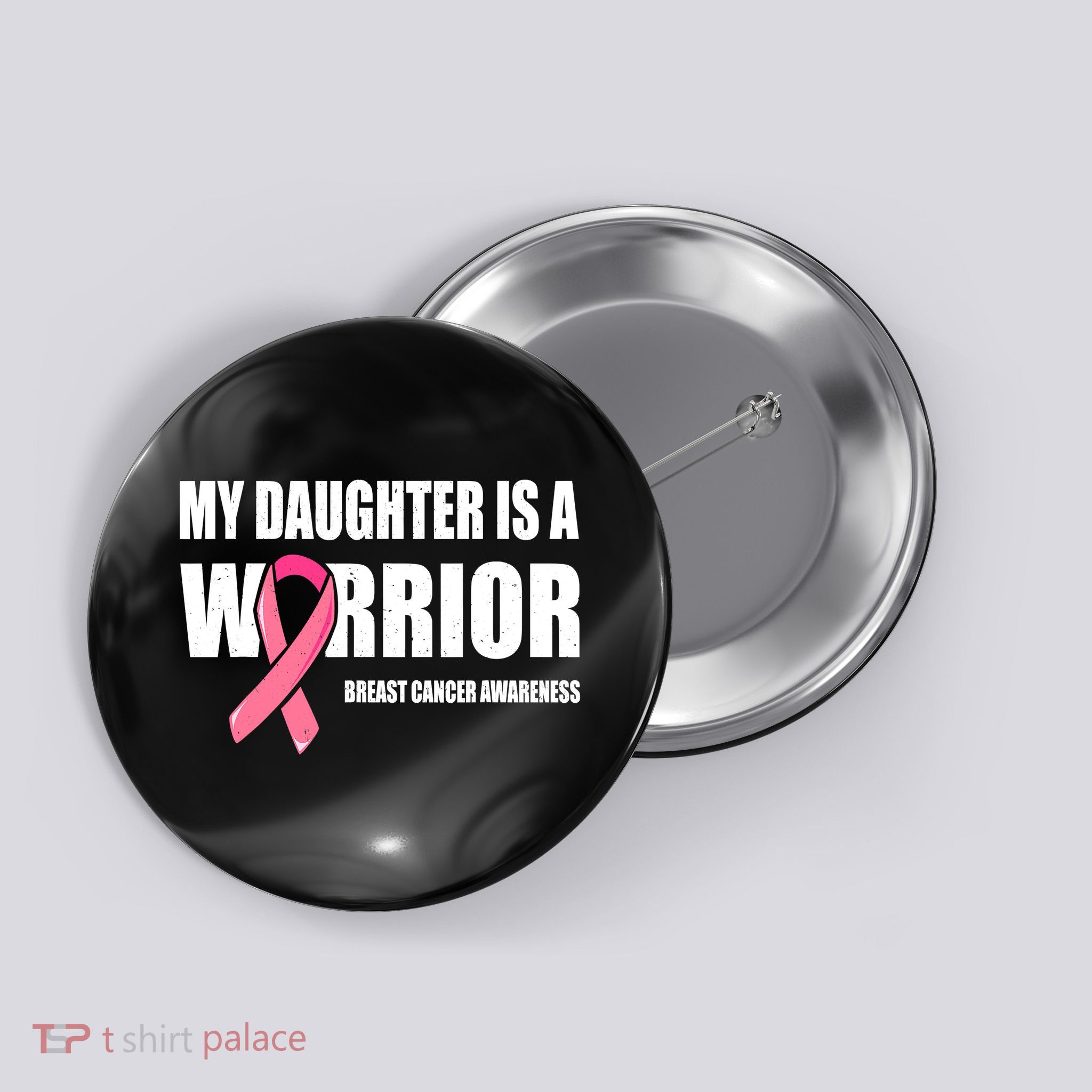 Funny Daughter Breast Cancer Breast Cancer Warrior Button