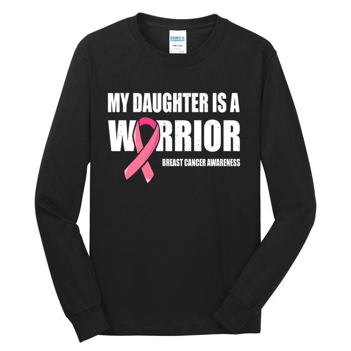 Funny Daughter Breast Cancer Breast Cancer Warrior Tall Long Sleeve T-Shirt