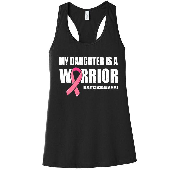 Funny Daughter Breast Cancer Breast Cancer Warrior Women's Racerback Tank