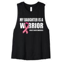 Funny Daughter Breast Cancer Breast Cancer Warrior Women's Racerback Cropped Tank