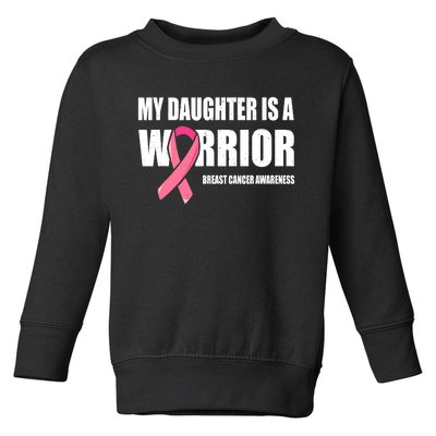 Funny Daughter Breast Cancer Breast Cancer Warrior Toddler Sweatshirt