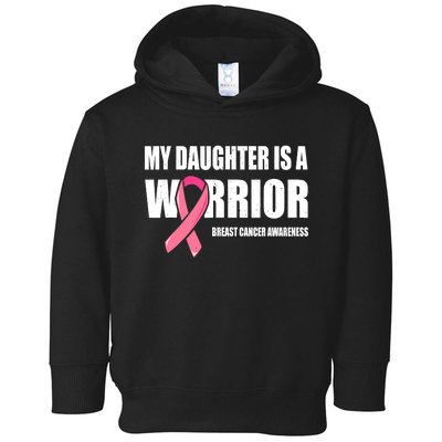 Funny Daughter Breast Cancer Breast Cancer Warrior Toddler Hoodie