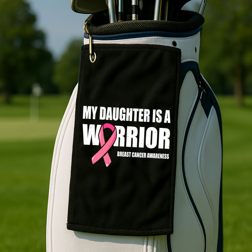 Funny Daughter Breast Cancer Breast Cancer Warrior Golf Towel