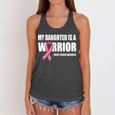 Funny Daughter Breast Cancer Breast Cancer Warrior Women's Knotted Racerback Tank