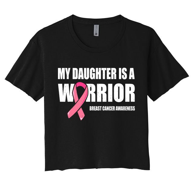 Funny Daughter Breast Cancer Breast Cancer Warrior Crop Top