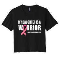 Funny Daughter Breast Cancer Breast Cancer Warrior Women's Crop Top Tee