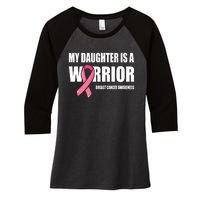 Funny Daughter Breast Cancer Breast Cancer Warrior Women's Tri-Blend 3/4-Sleeve Raglan Shirt