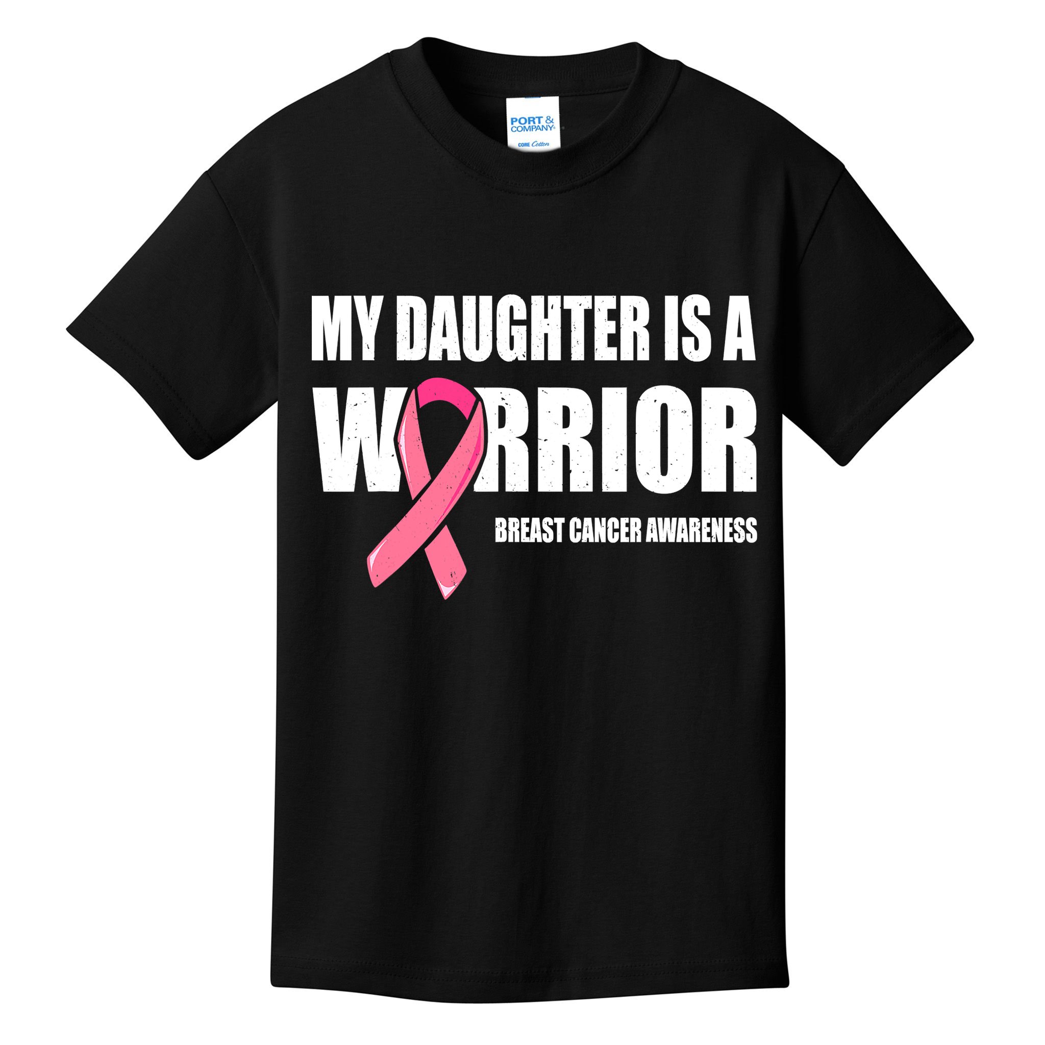 Funny Daughter Breast Cancer Breast Cancer Warrior Kids T-Shirt